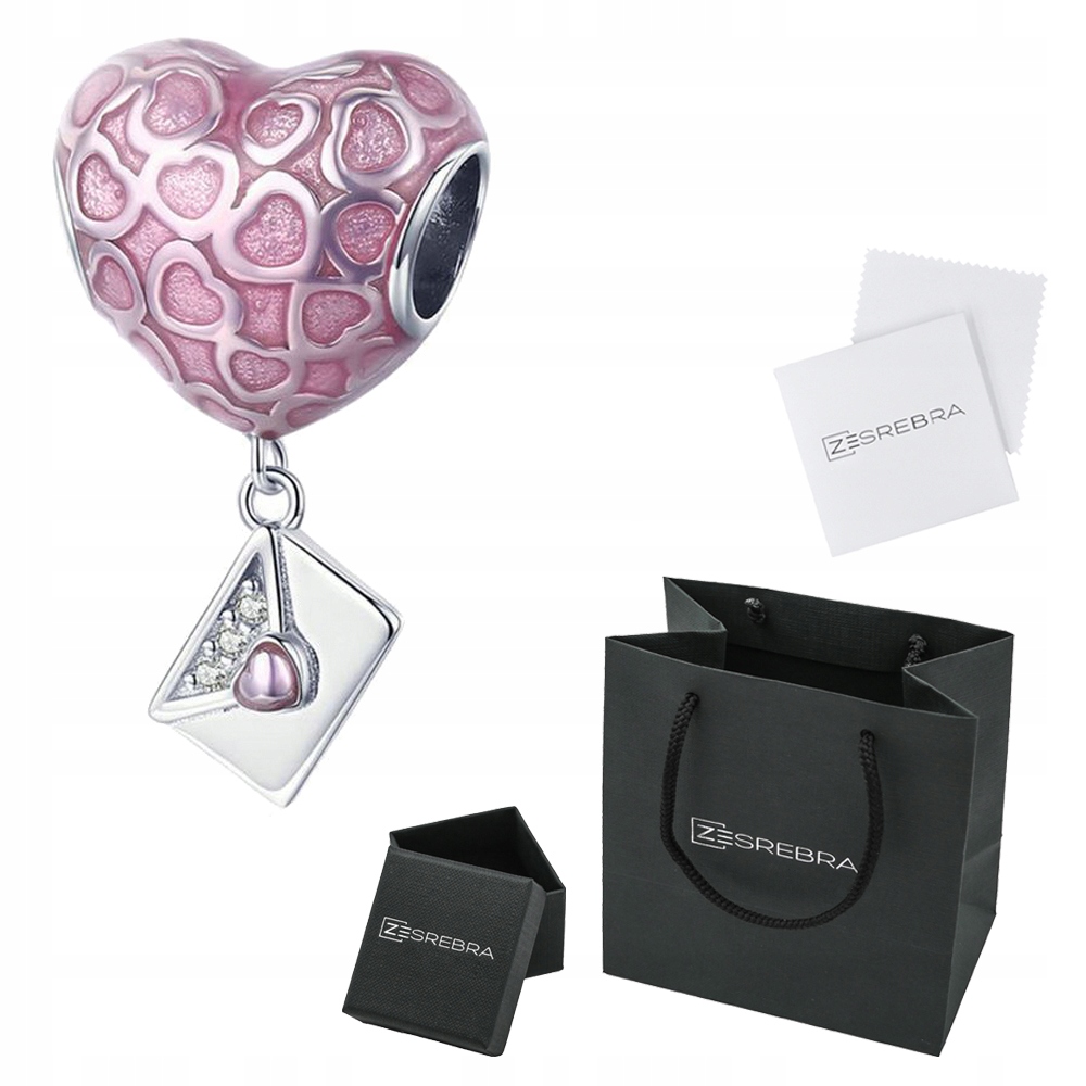 

Charms Serce Z Kopertą do Pandora S925 srebro 925