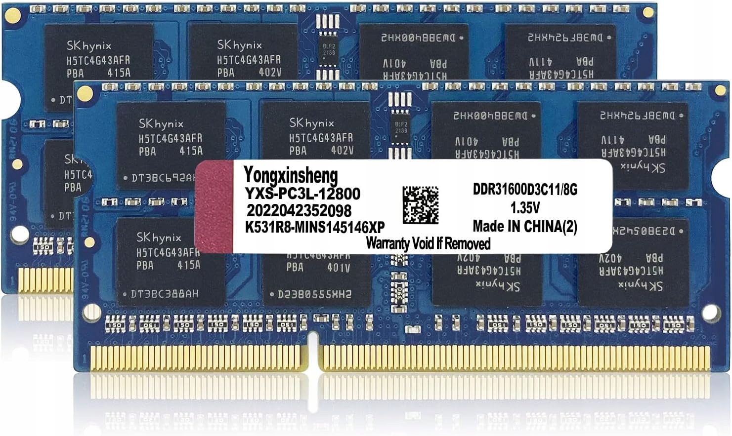 Pamięć Ram do laptopa 16GB 2x8GB DDR3L 1600MHz Sodimm CL11