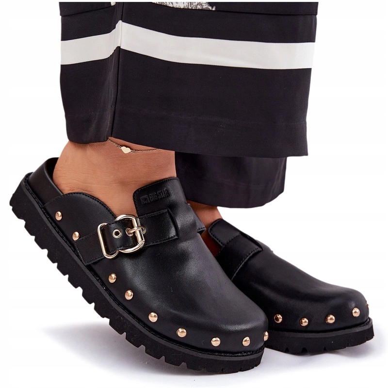 Nazouváky Semišové Chodítka Na Platformě Big Star RR274A378 Černé 39