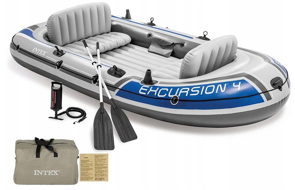 Ponton 4-osob Intex 68324 Excursion wiosła +pompka