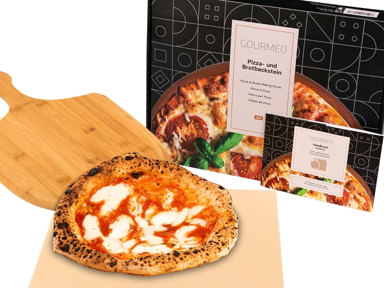 Kámen Na Pizzu Obdélník 38X30 CM Kamna S Lopatkou, Křupavá Pizza