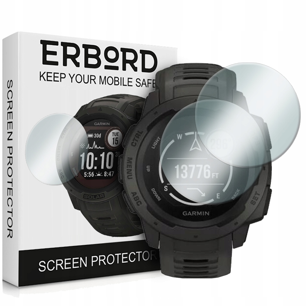 

2x Szkło Hartowane Erbord Do Garmin Instinct