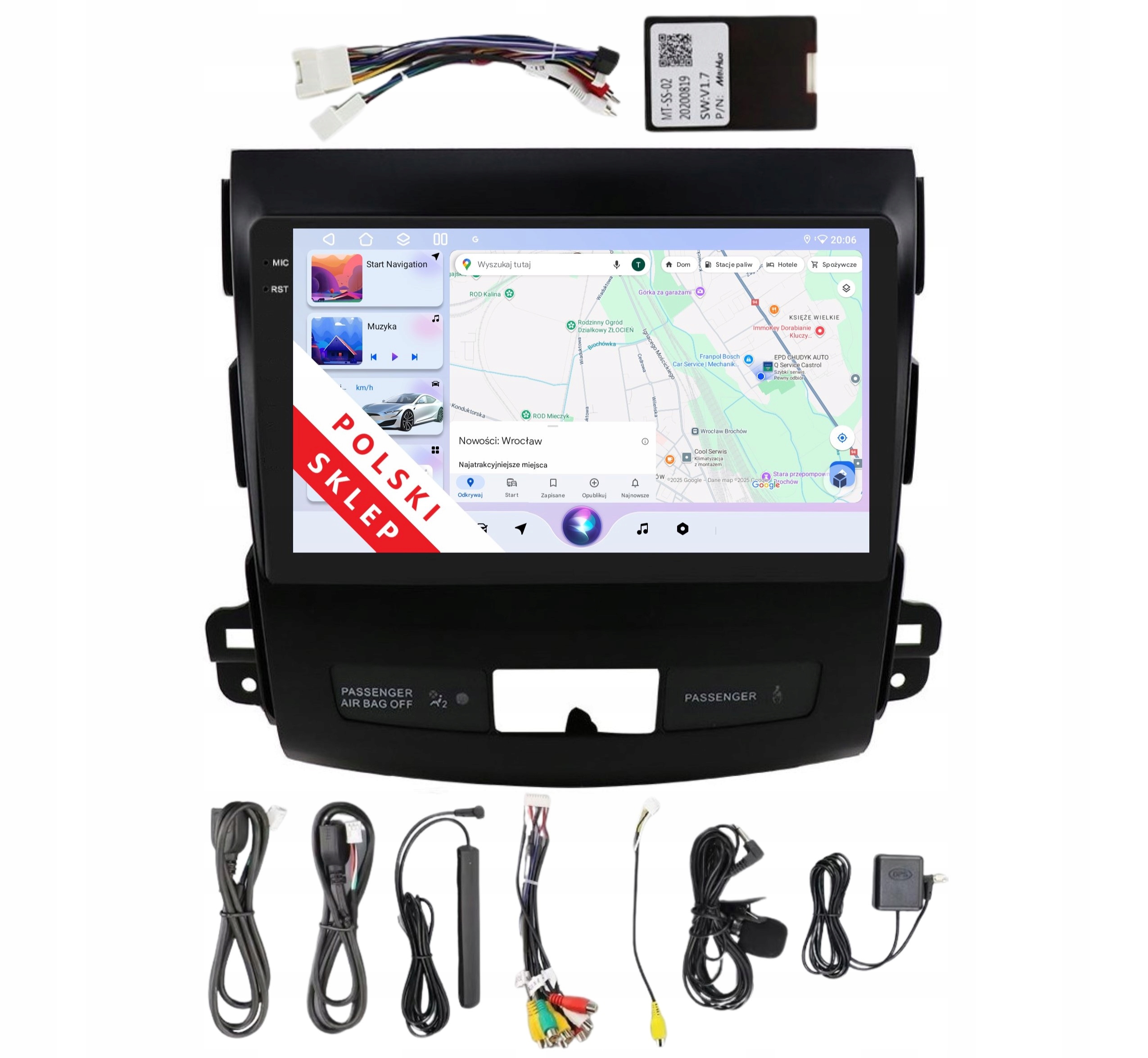 Rádio Android Mitsubishi Outlander II Citroen C-crosser 4GB Dsp Carplay Lte