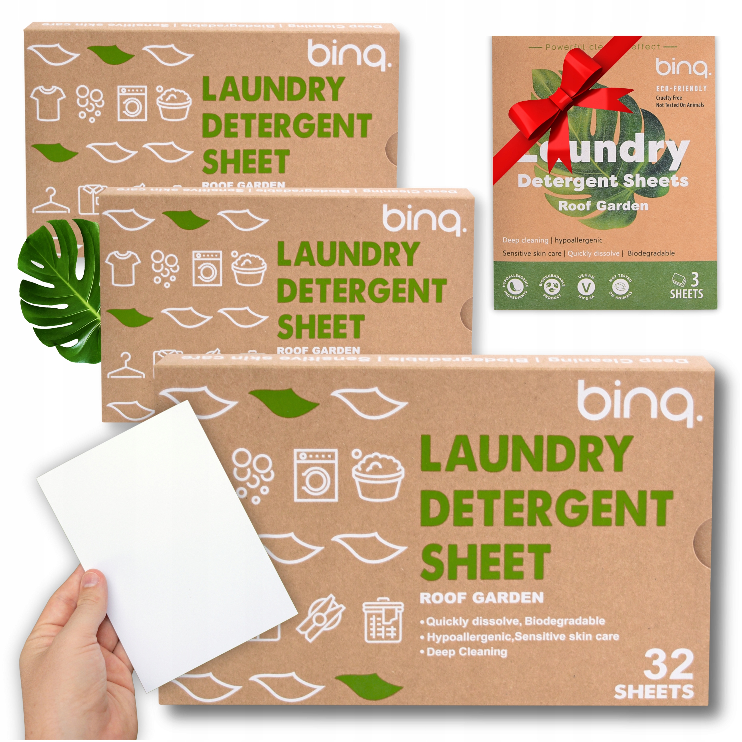 Prací lístky 96 praní Hypoalergenní Univerzální Eko 3 praní Bonus