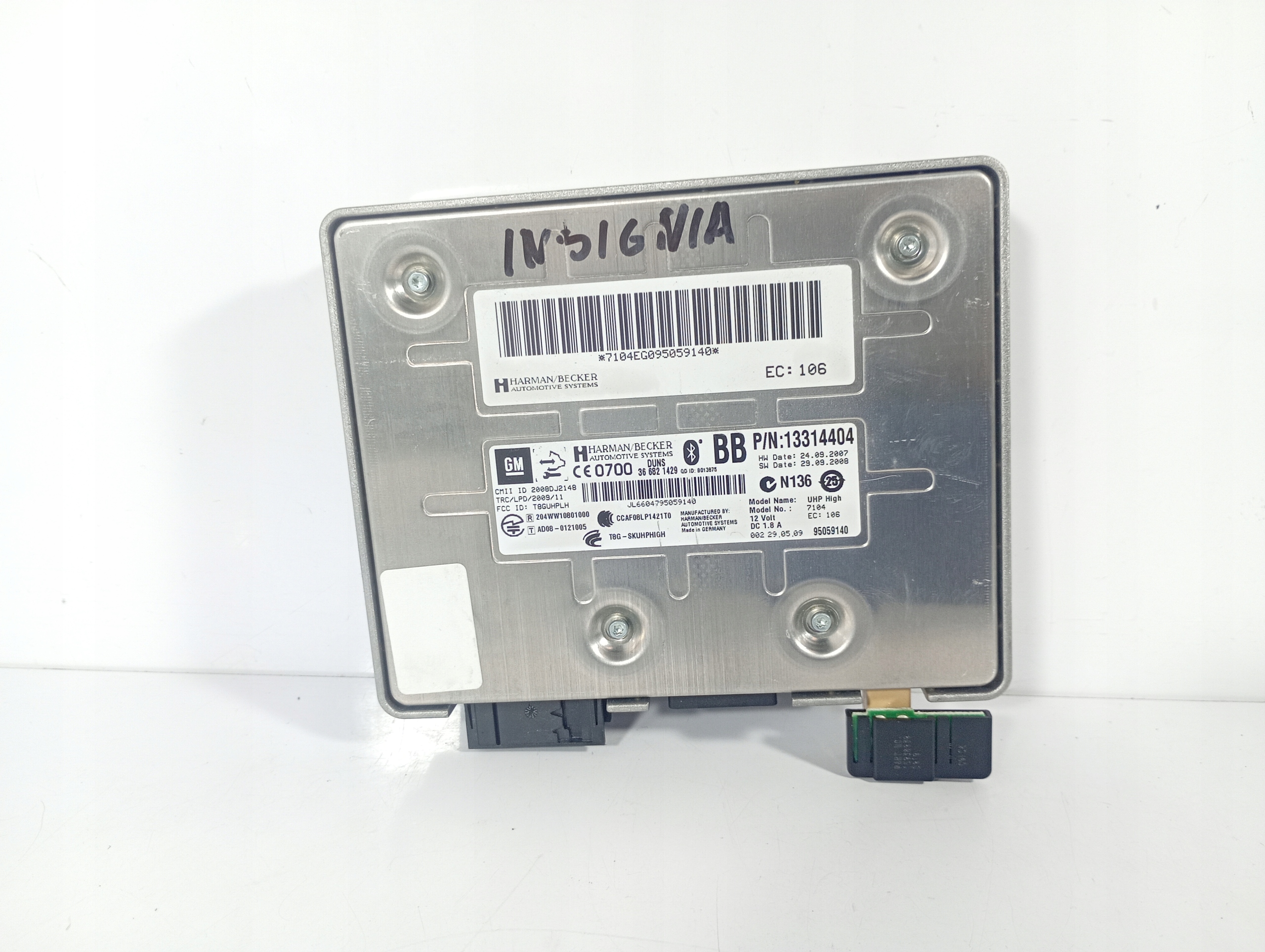 Opel Insignia A 08-13 control unit module BLUETOOTH OE 13314404