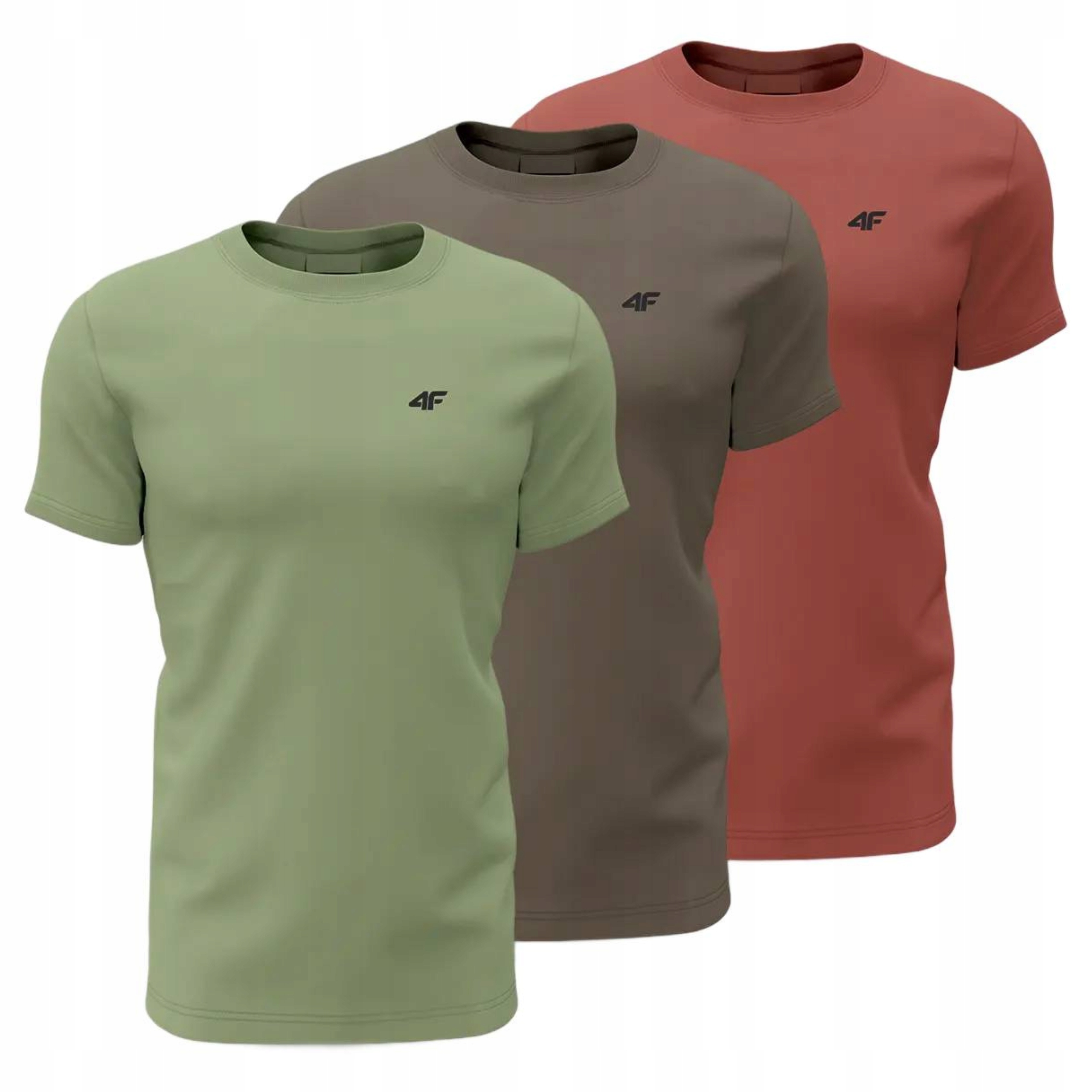 KOSZULKA 4F MĘSKA T-SHIRT ZESTAW SPORTOWY BAWEŁNA KOMPLET 3PAK LIMIT r. 2XL