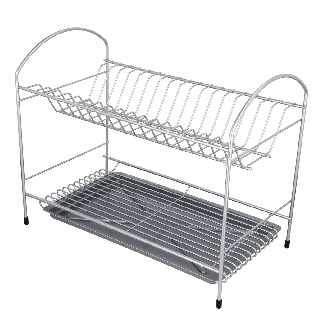 Levně Odkapávač na nádobí 2-úrovňová odkapávač 40 cm, stříbrný odkapávač