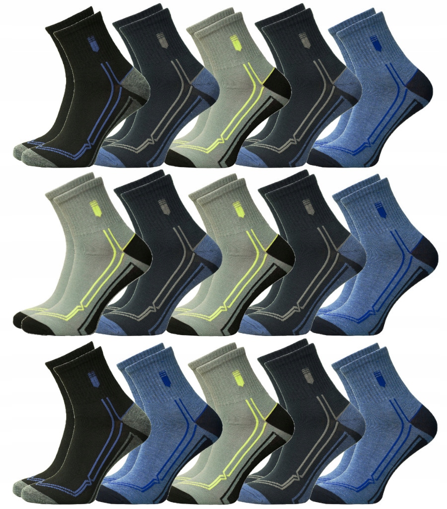 

~15x Skarpety sportowe niskie bawełniane robocze