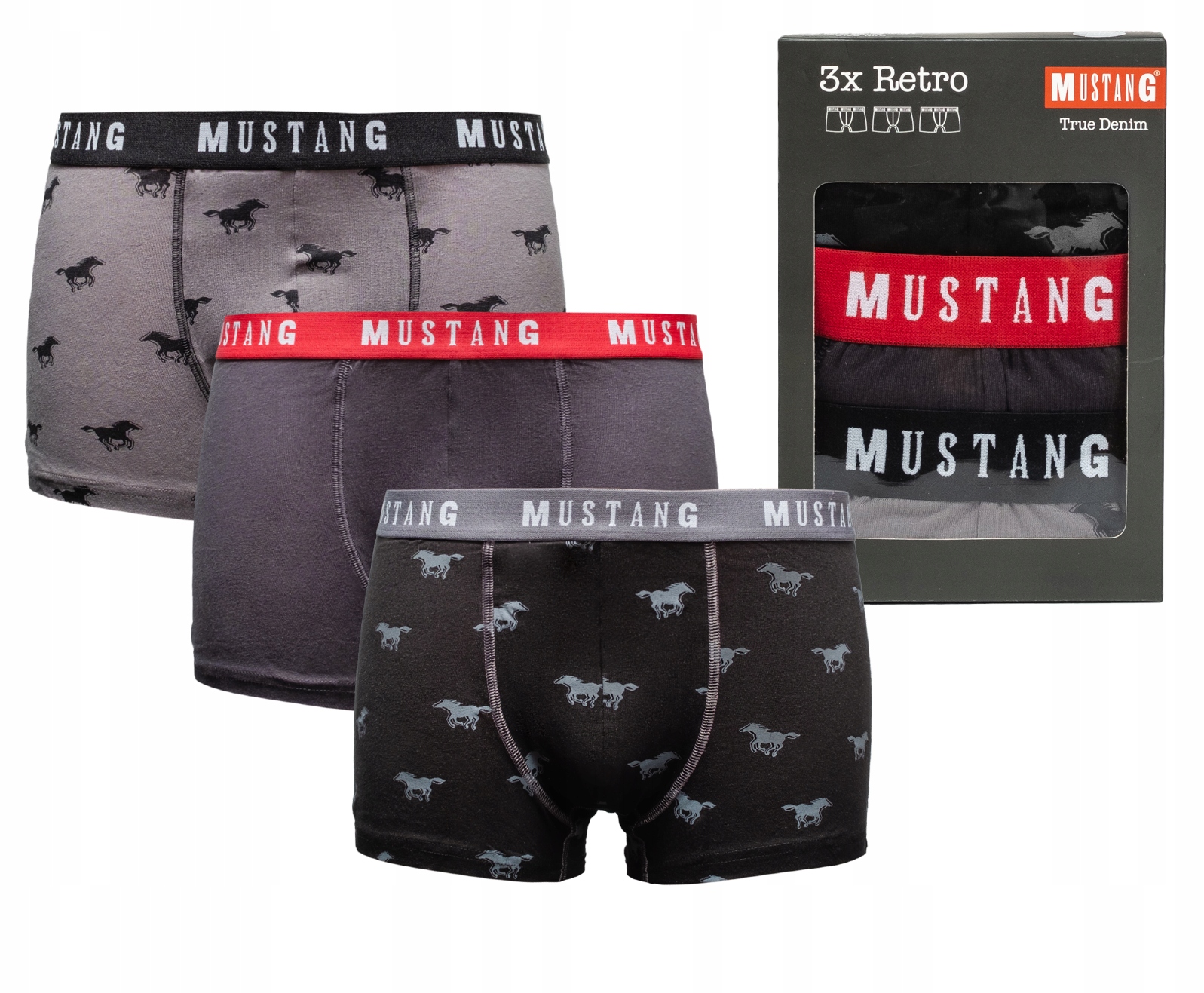 

Bokserki Mustang True Denim 3-pack r. XXL