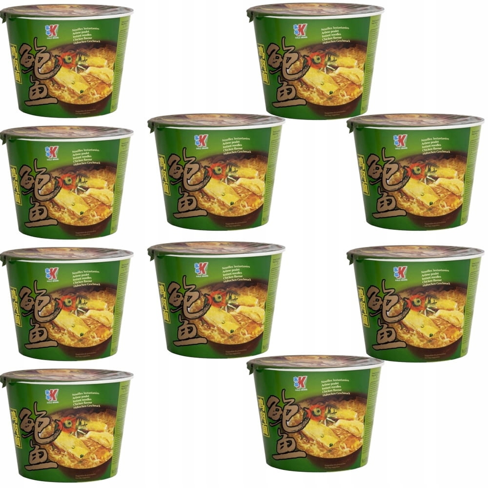 10x Zupka Makaron o Smaku Złocistego Kurczaka Chicken Duży Kubek 120g Kailo