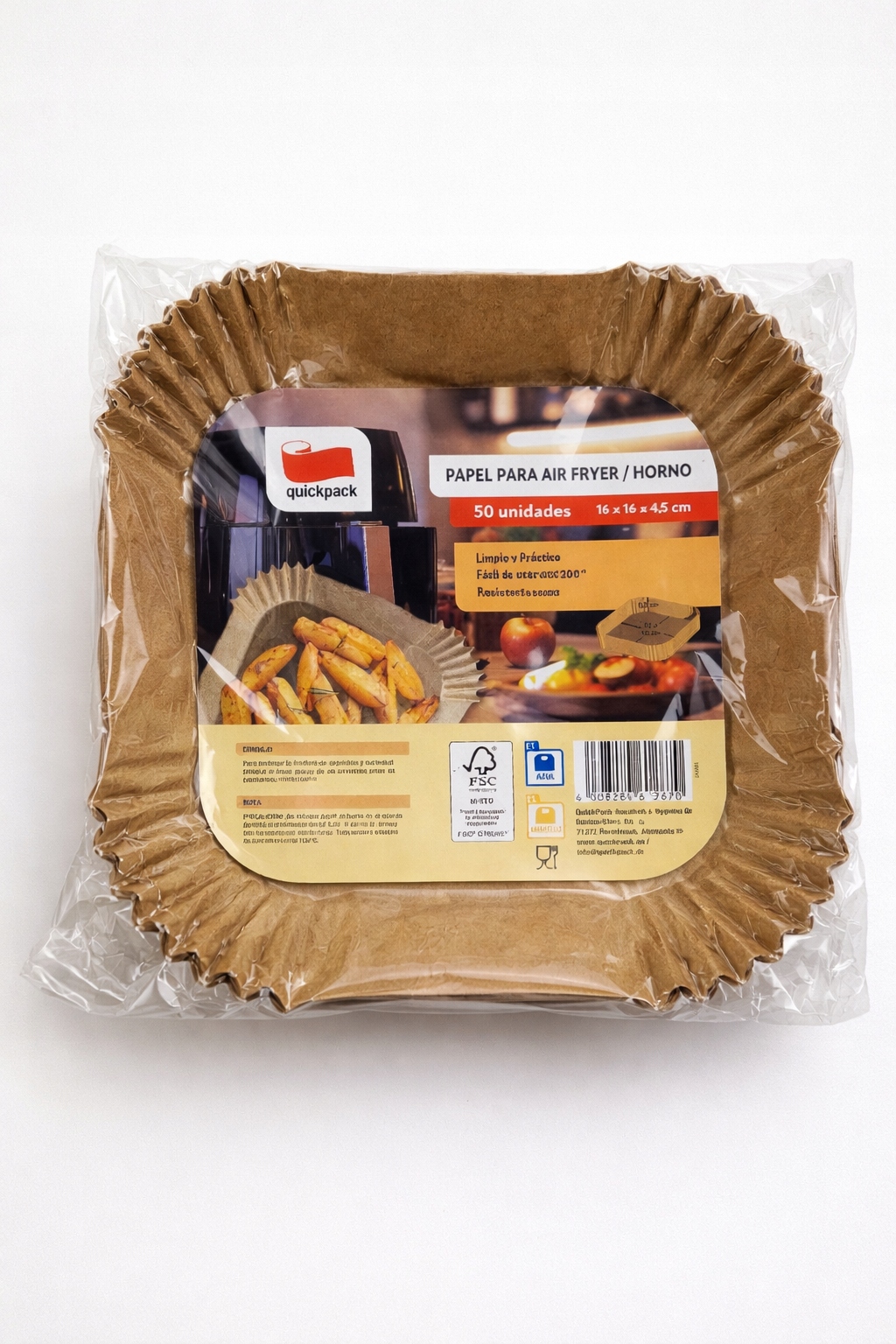 50X WKŁAD AIR FRYER PAPIER WKŁADY DO FRYTKOWNICY BEZTŁUSZCZOWEJ 16cm