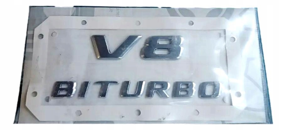 MERCEDES G-KLASA Emblemat blotnika V8 BITURBO ORYGINAL