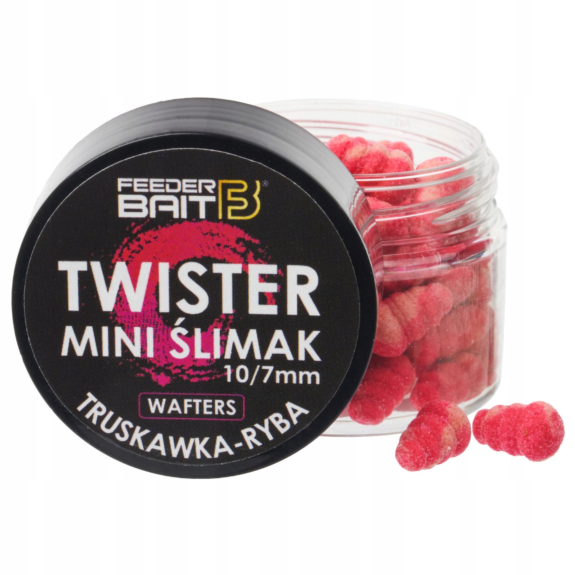 Wafters Feeder Bait Twister Mini Ślimak 10/7mm Truskawka i Ryba