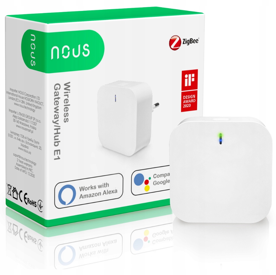 

Inteligentna brama Nous E1 Smart Bramka ZigBee 3.0