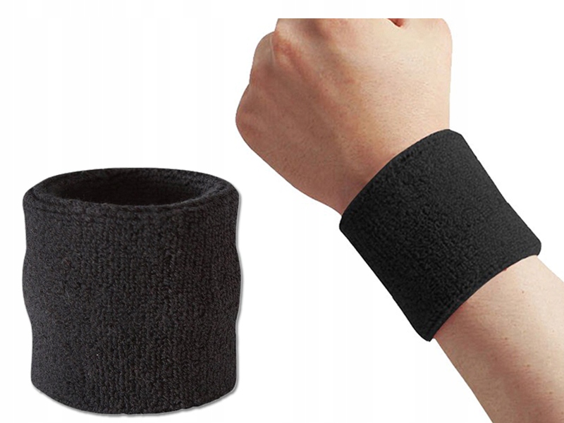 МАХРОВАЯ ТКАНЬ FROTA БРАСЛЕТ БРАСЛЕТ СПОРТ ЧЕРНЫЙ