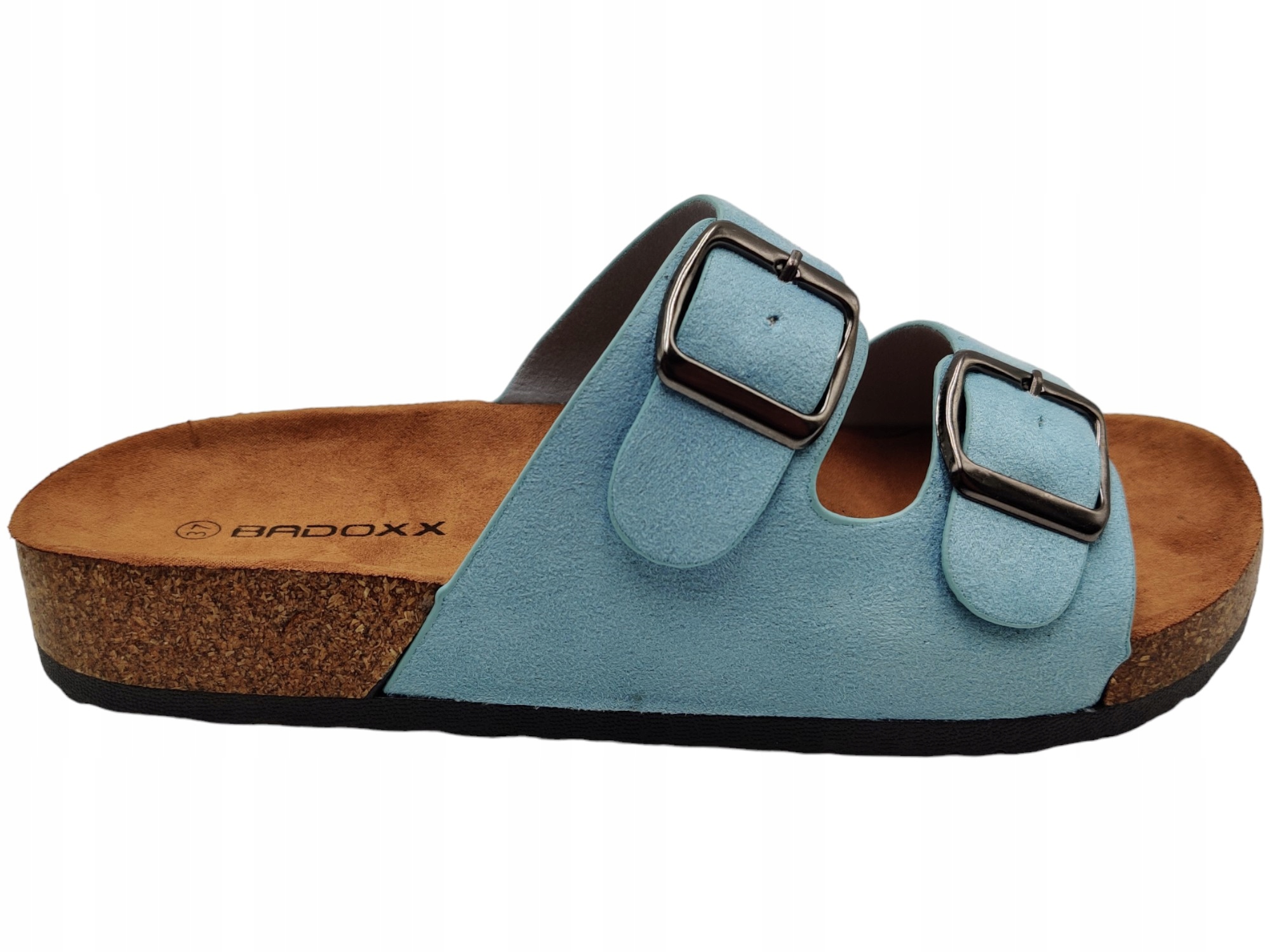 KLAPKI DAMSKIE NA KORKU STYLOWE BUTY PROFILOWANE BADOXX ZAMSZOWE Kod producenta KLKORBADCZ8012R