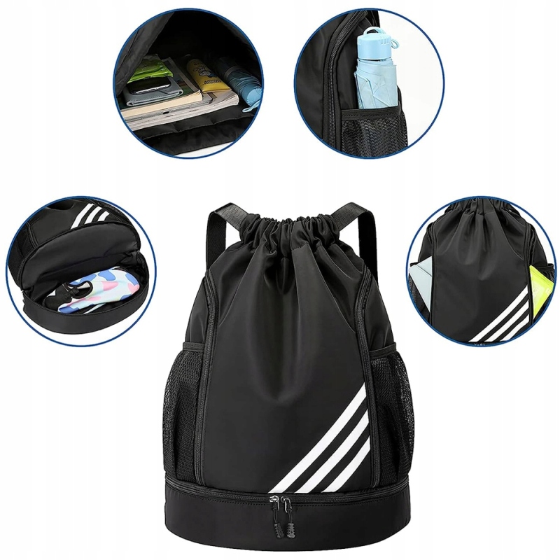 WOREK TORBA Z SZNURKIEM NA PIŁKARSKA I KOSZYKÓWKA Wysokość 43 cm