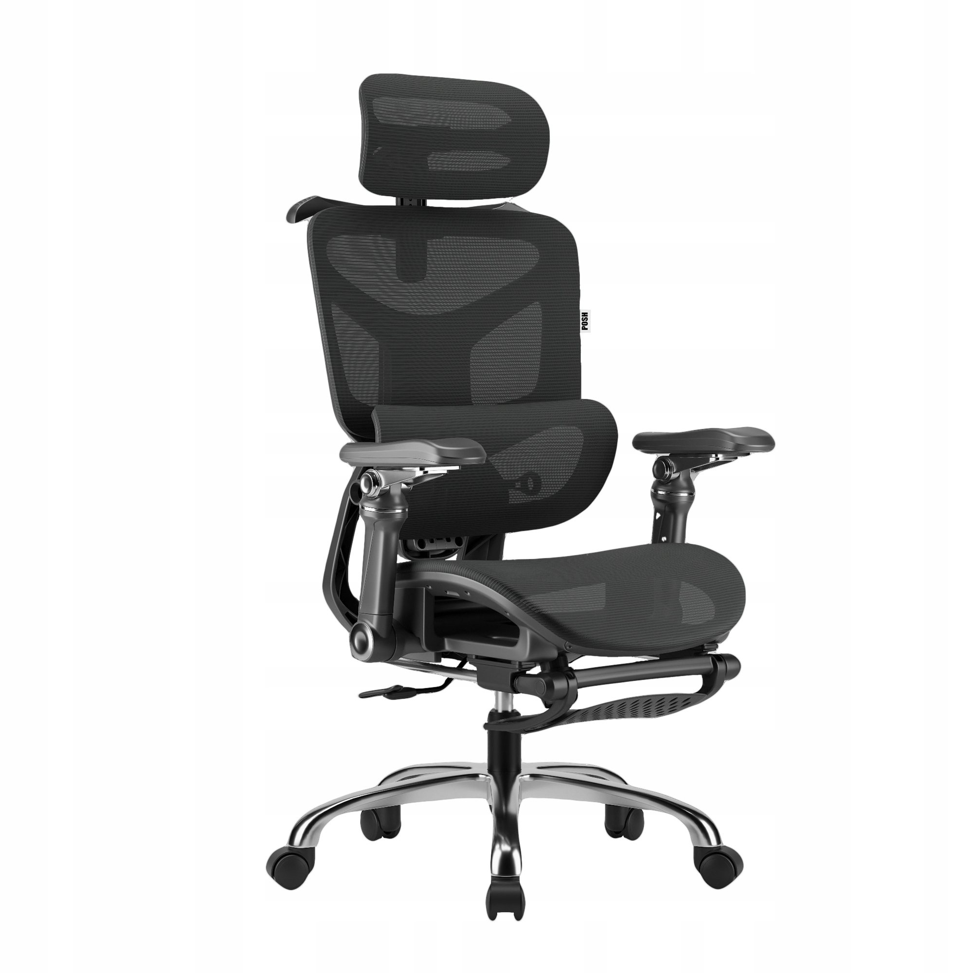 Ergonomická kancelárska stolička s otočnou podnožkou, nastaviteľná kancelárska stolička