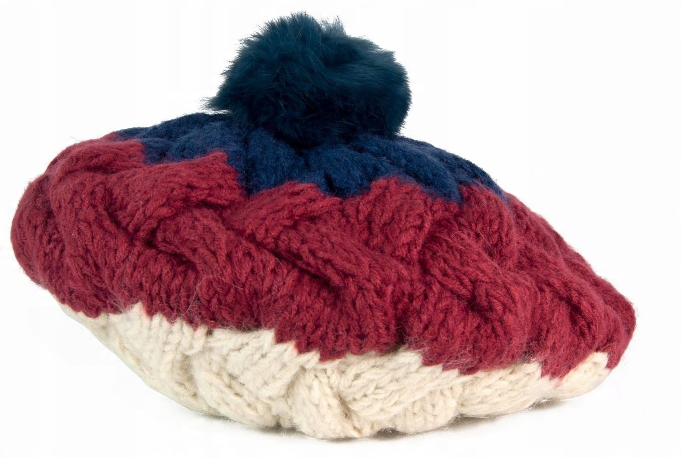 

Sale-% Beret króliczy Pompon futerko cz13114-2