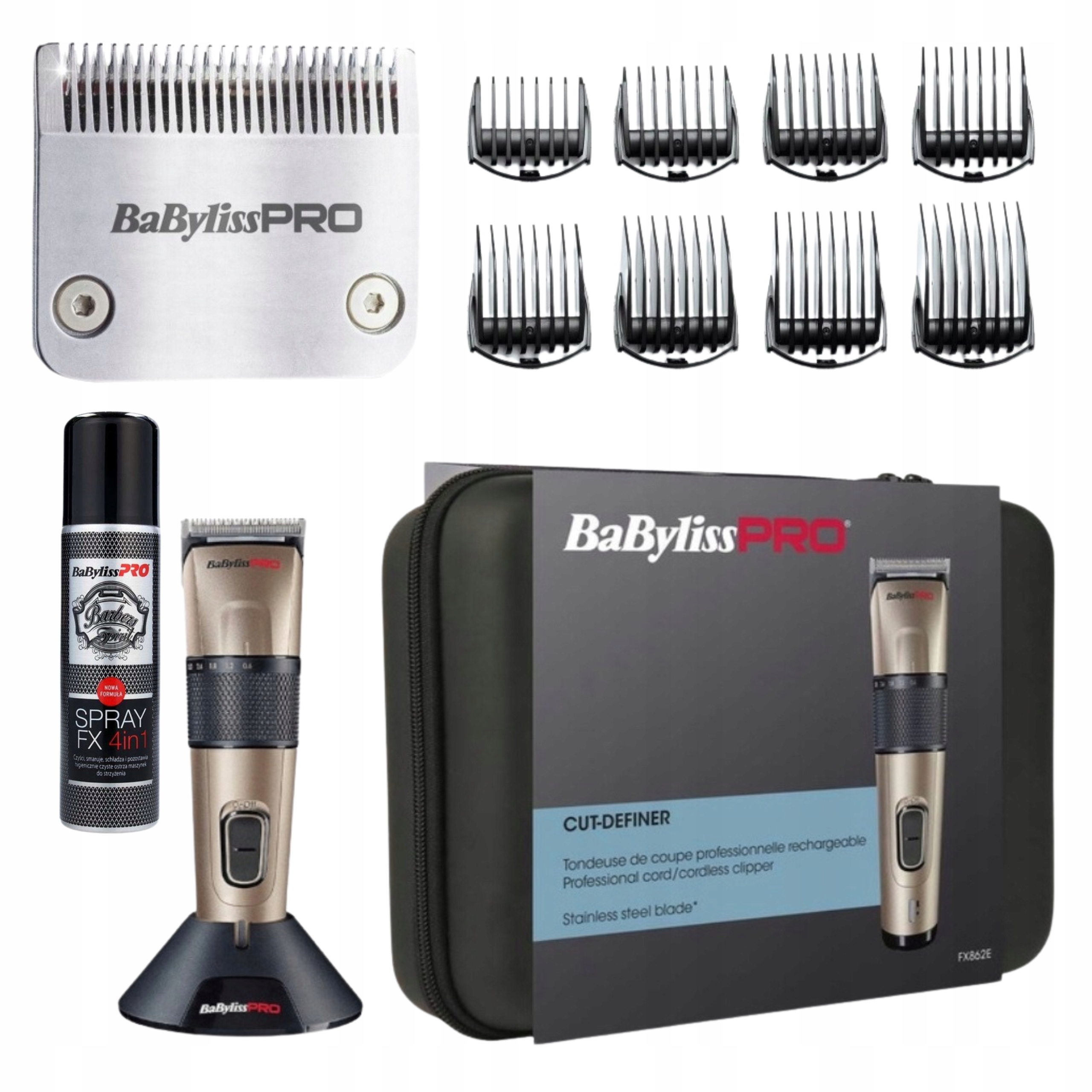 Profesjonalna maszynka fryzjerska barberska BaBylissPRO FX862 Bezprzewodowa