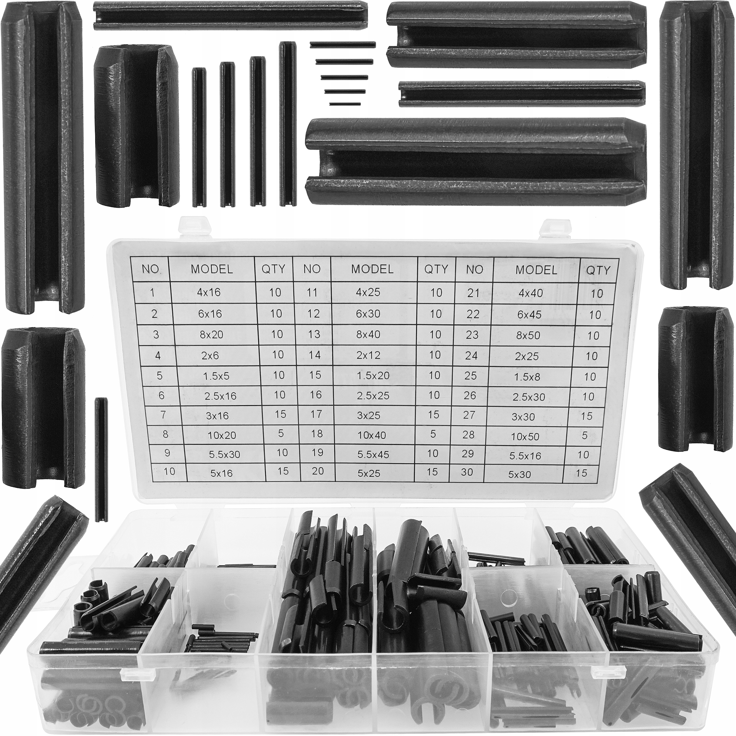 KOŁKI WAŁKI SPRĘŻYNOWE SPRĘŻYSTE TULEJKI ZAWLECZKI ROZPRĘŻNE ROZPOROWE 315e