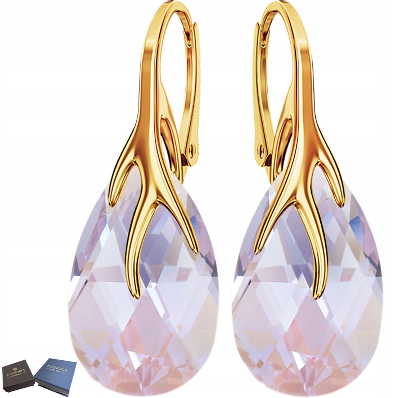 Zlaté Stříbrné Náušnice 925 Závěsné Stříbrné šperky pro babičku jako Dárek