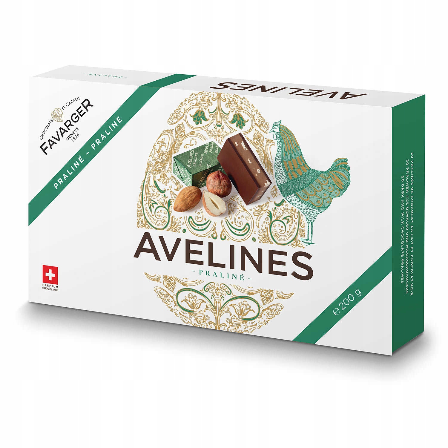 Levně Bonboniéra čokoládová Favarger Avelines praline 200 g dárek