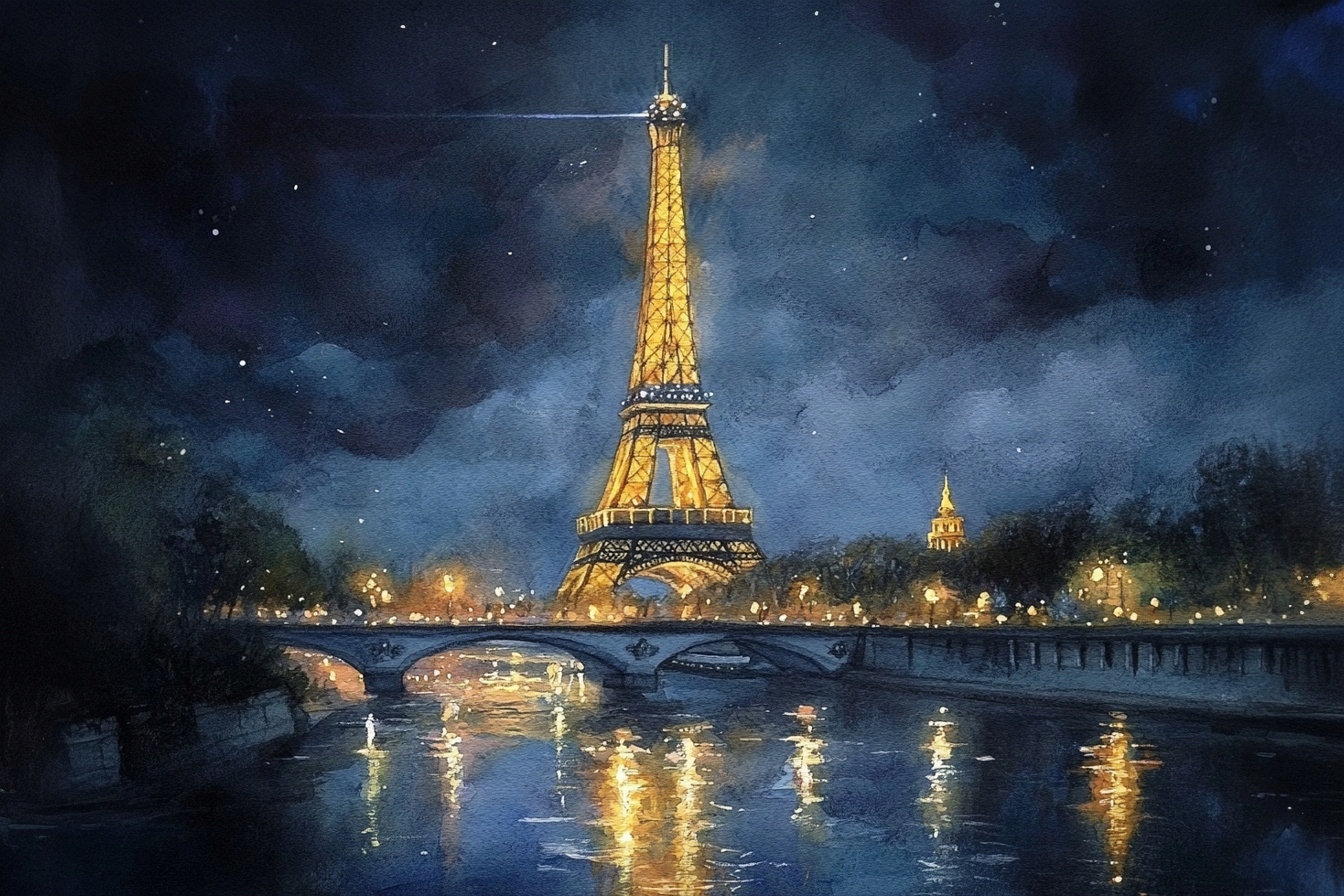 Obraz Na Plátně Canvas Paříž Francie Eiffelova Věž Sekaná Noc Pohled 120x80