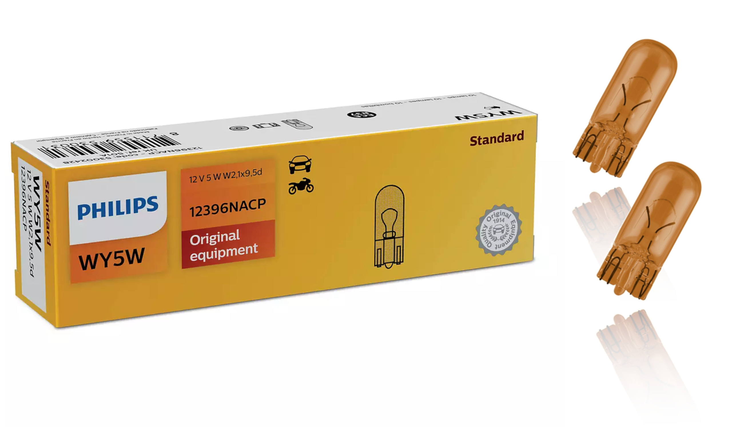 

Żarówka Philips WY5W W2,1X9,5d 2szt