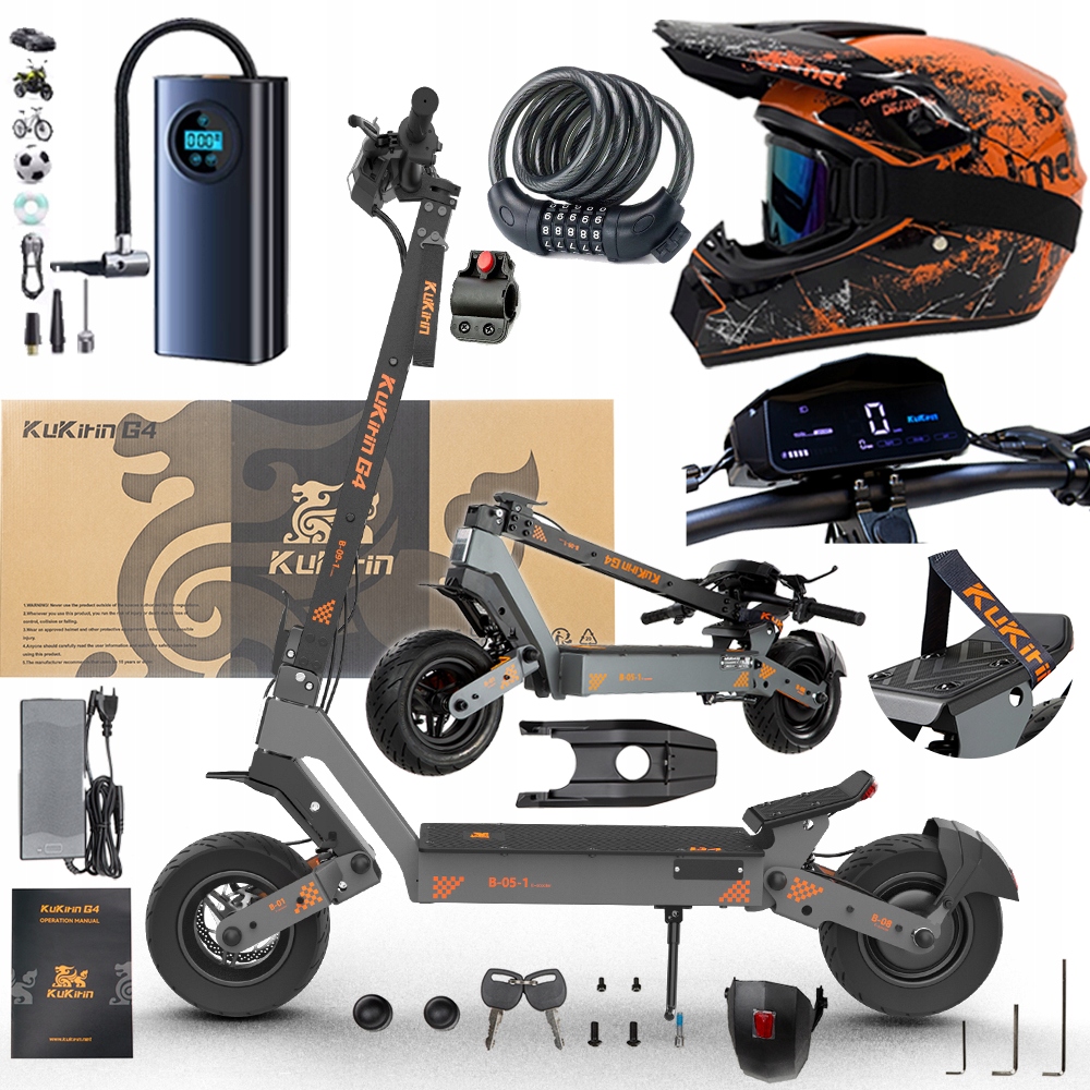 2026 Kukirin G4 Elektrické vozidlo 2400W 60V/20Ah 70 km/h Terénní dárky
