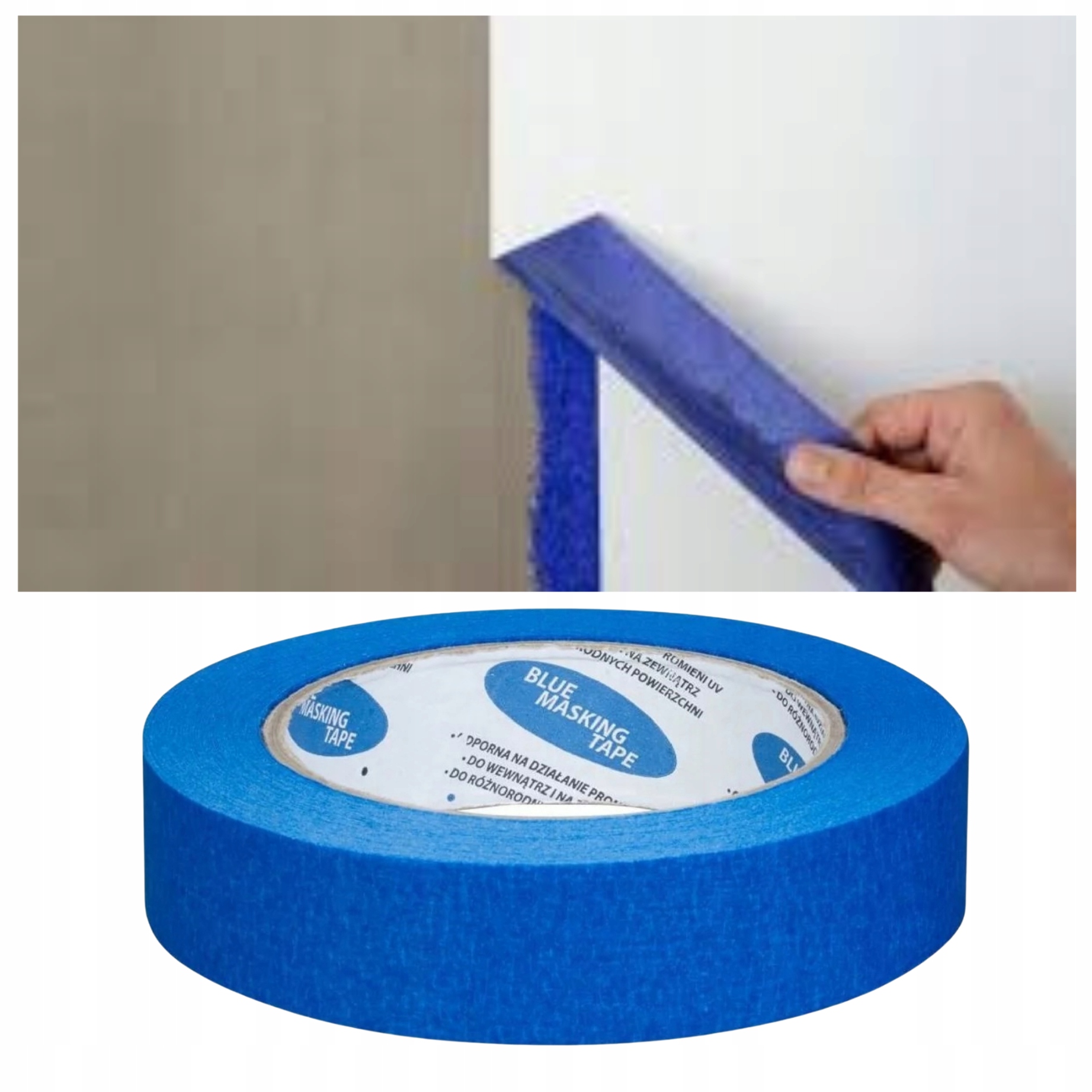 TAŚMA MALARSKA MASKUJĄCA PAPIEROWA NIEBIESKA 25X50 TAŚMY PROFESJONALNA HIT Marka Maan