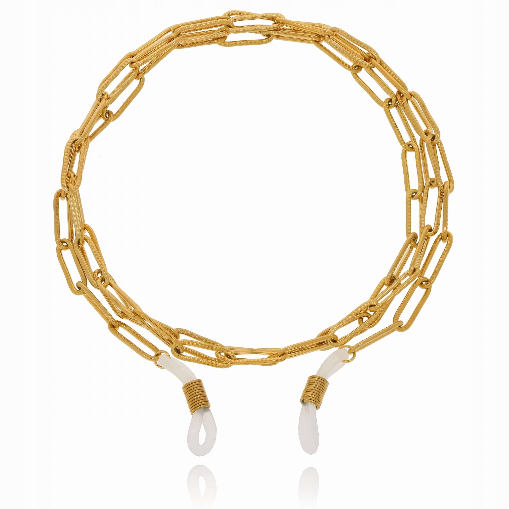 

Pozłacany łańcuszek do okularów ze stali ogniwka