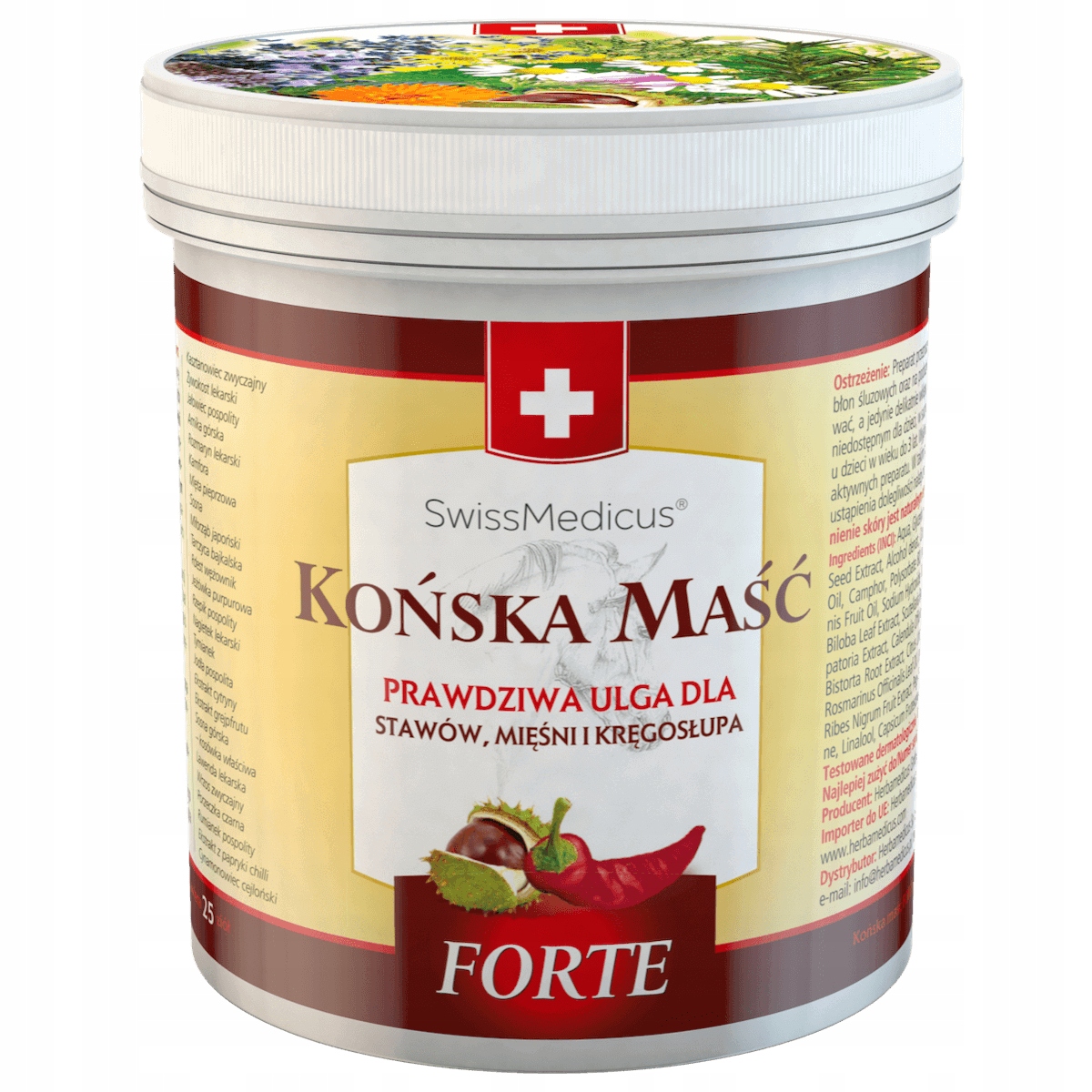

Końska Maść Rozgrzewająca Herbamedicus 250 ml