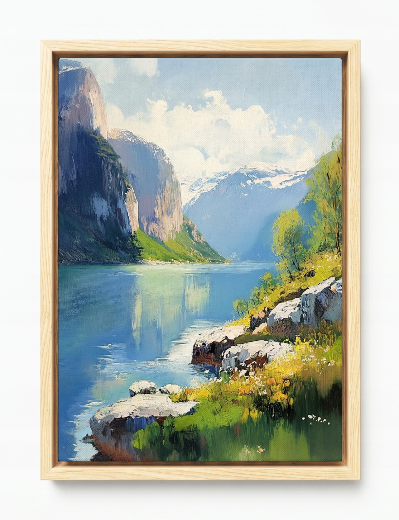 Obraz Rám Americký Box Skandinávie Norsko Fiord Hory Jezero 40x60