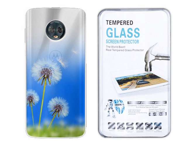 

Motorola Moto G6 Plus Etui Gradient Nadruk + Szkło