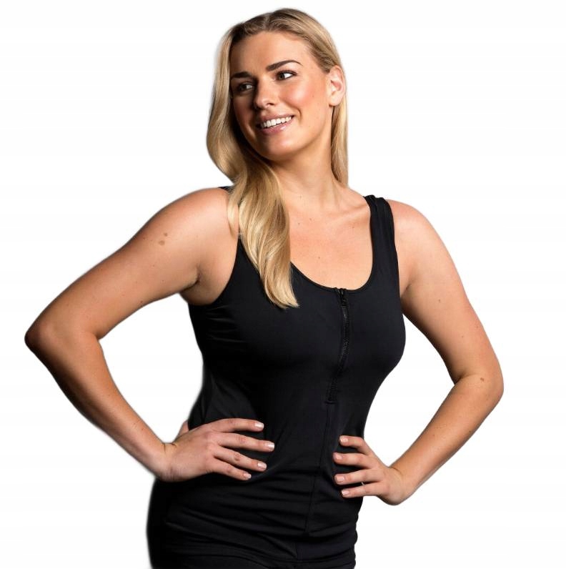 Tankini top koszulka do pływania damska Funkita Still Black Zip Front R.S
