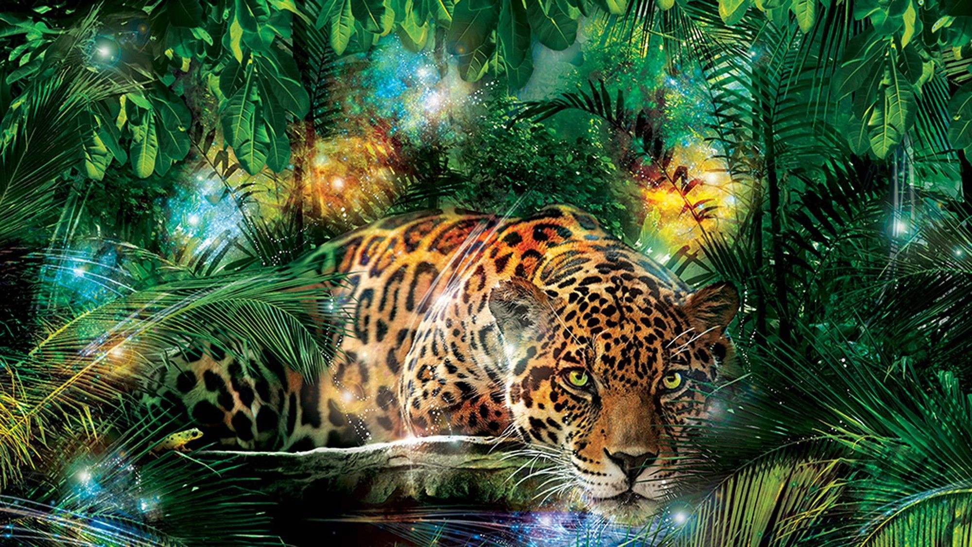 Vliesová fototapeta Leopard v tropech džungle, exotika 200x140 lepidlo