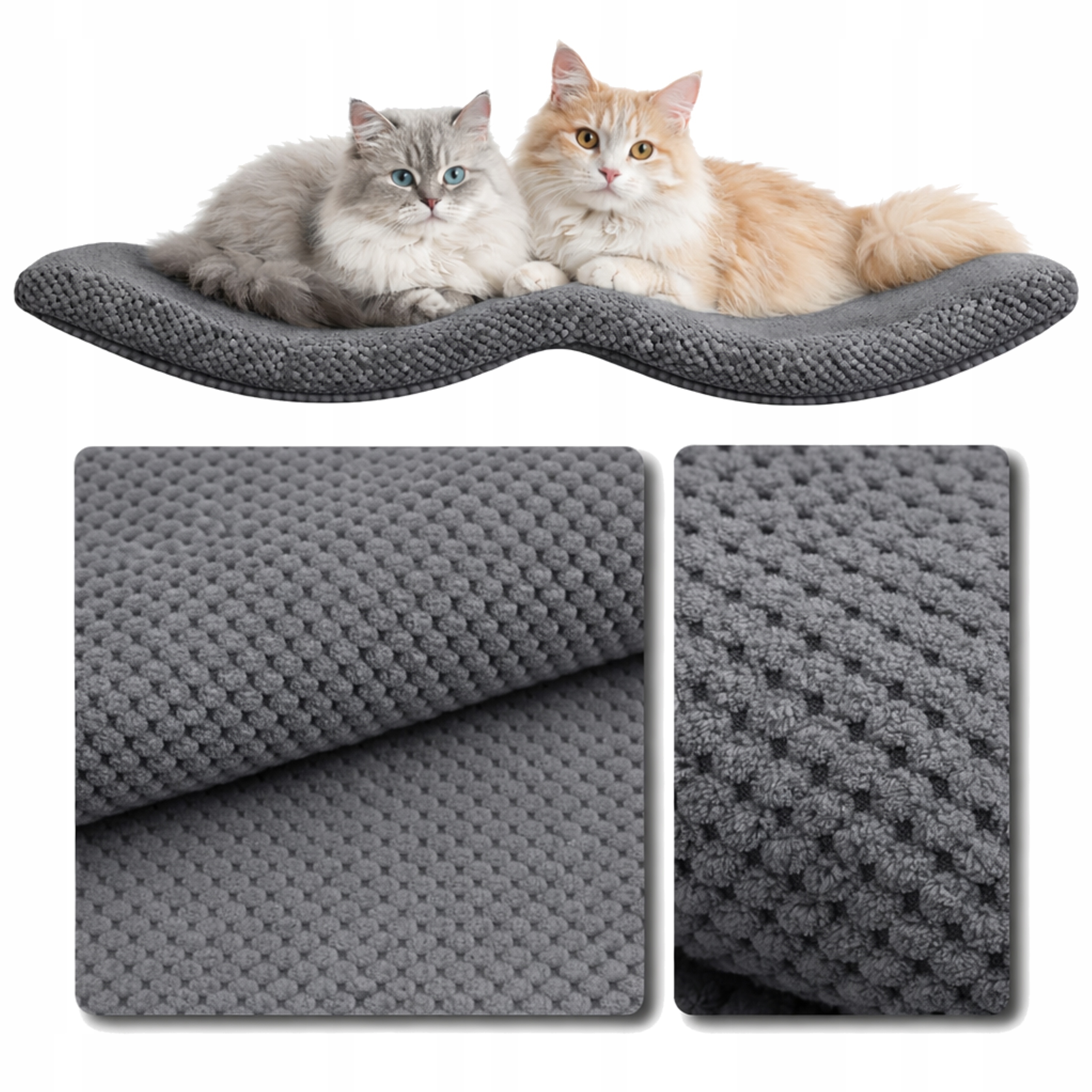 Levně Pelíšek Nástěnná Police Pro Kočky Dvojitý Oblouk 100x32x4 Dot Drak Gray