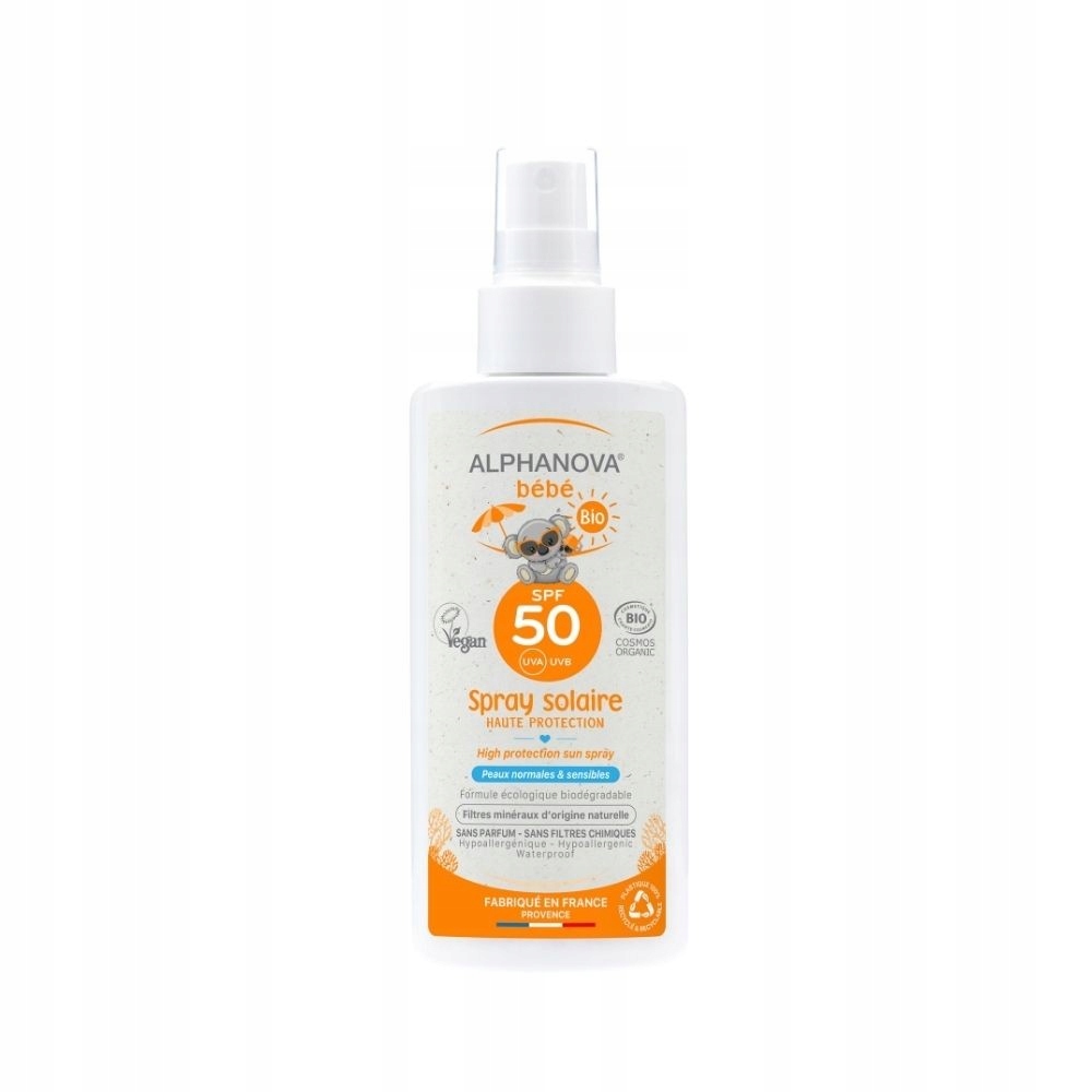 Alphanova Bebe, Przeciwsloneczny Spray o wysokim filtrze SPF 50, 125ml []