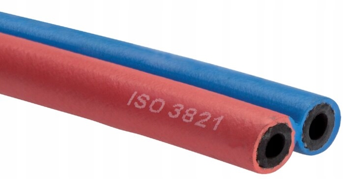 Dvojitý svařovací kabel kyslík-acetylen 16x9 mm, role 50 mb