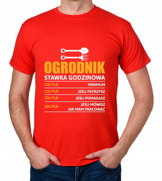 

koszulka Ogrodnik stawka godzinowa prezent