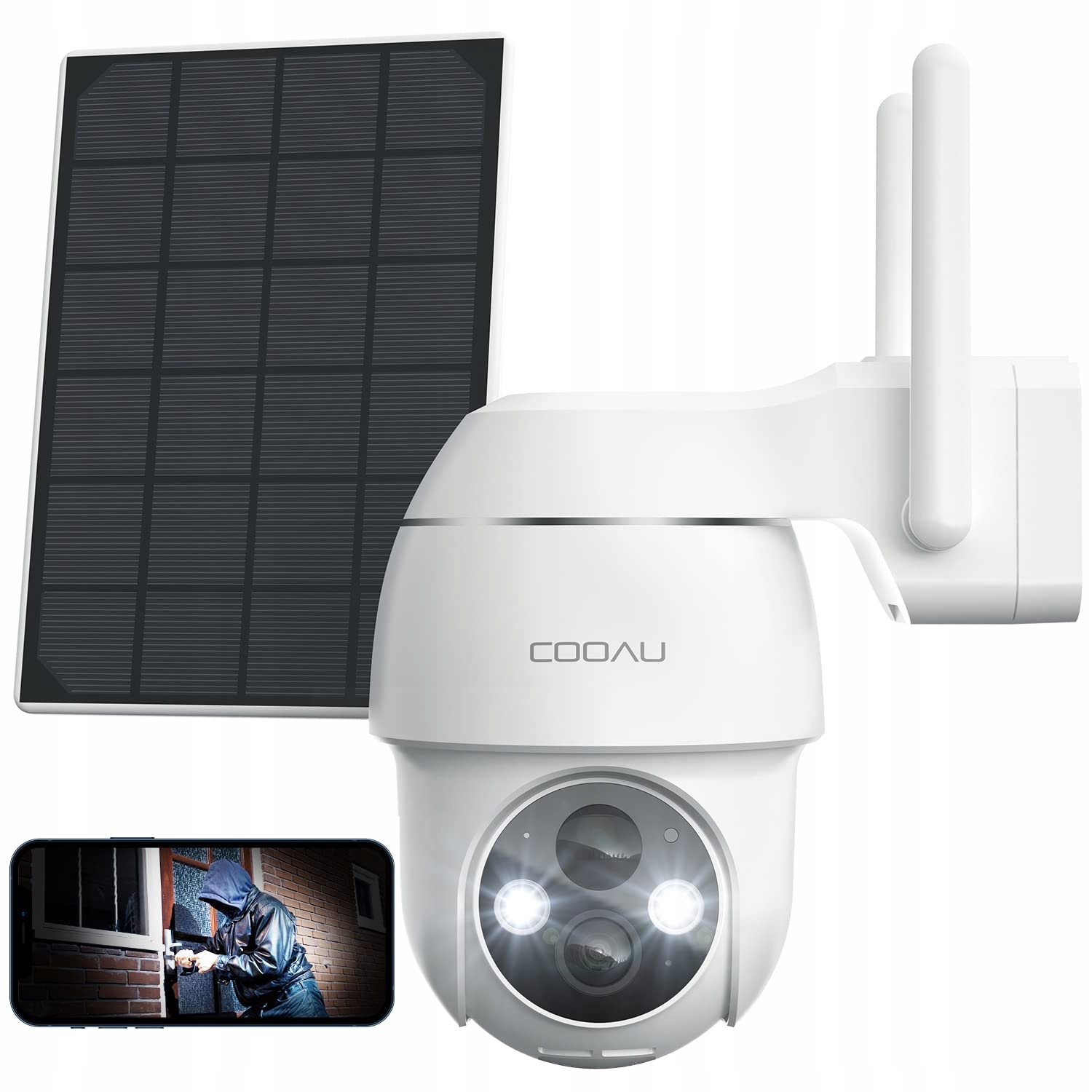

Kamera Zewnętrzna Solarna Obrotowa Wifi 2K 3MP Q02