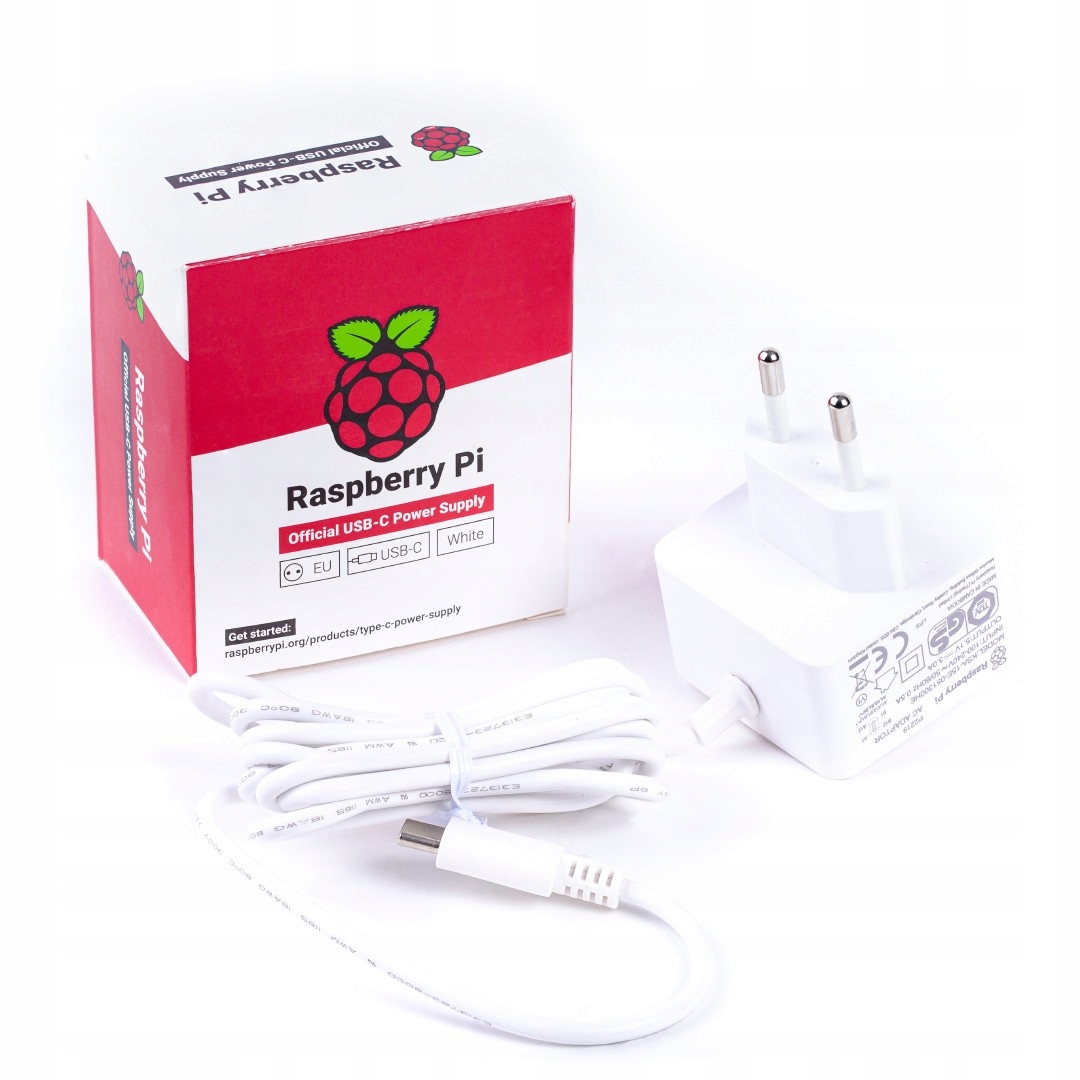

Zasilacz Usb C 5,1V/3A do Raspberry Pi 4 biały