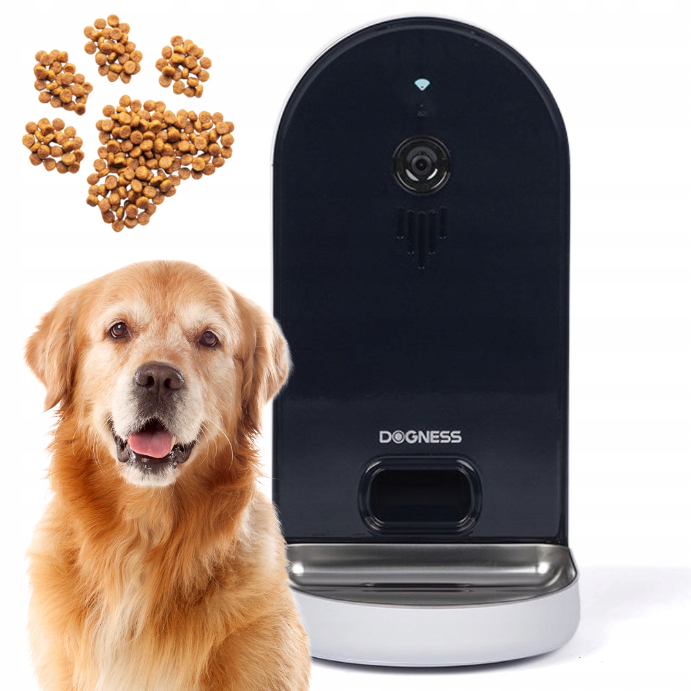 Dávkovač Automatický Podavač krmiva Hd pro psa kočku aplikace Dogness 6 l