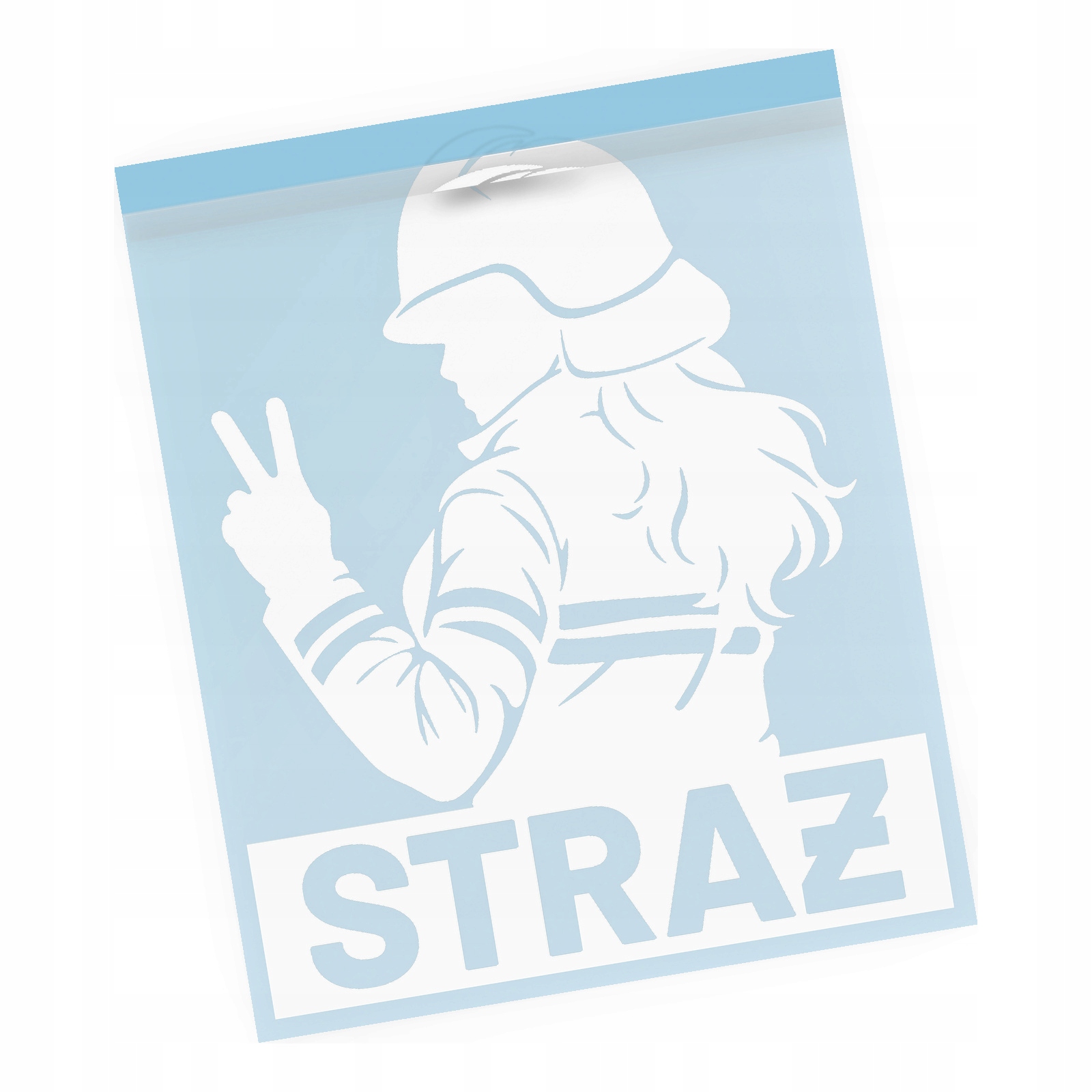 Naklejka Strażak Kobieta Dziewczyna Druh Straż Pożarna Osp Mdp Bohater