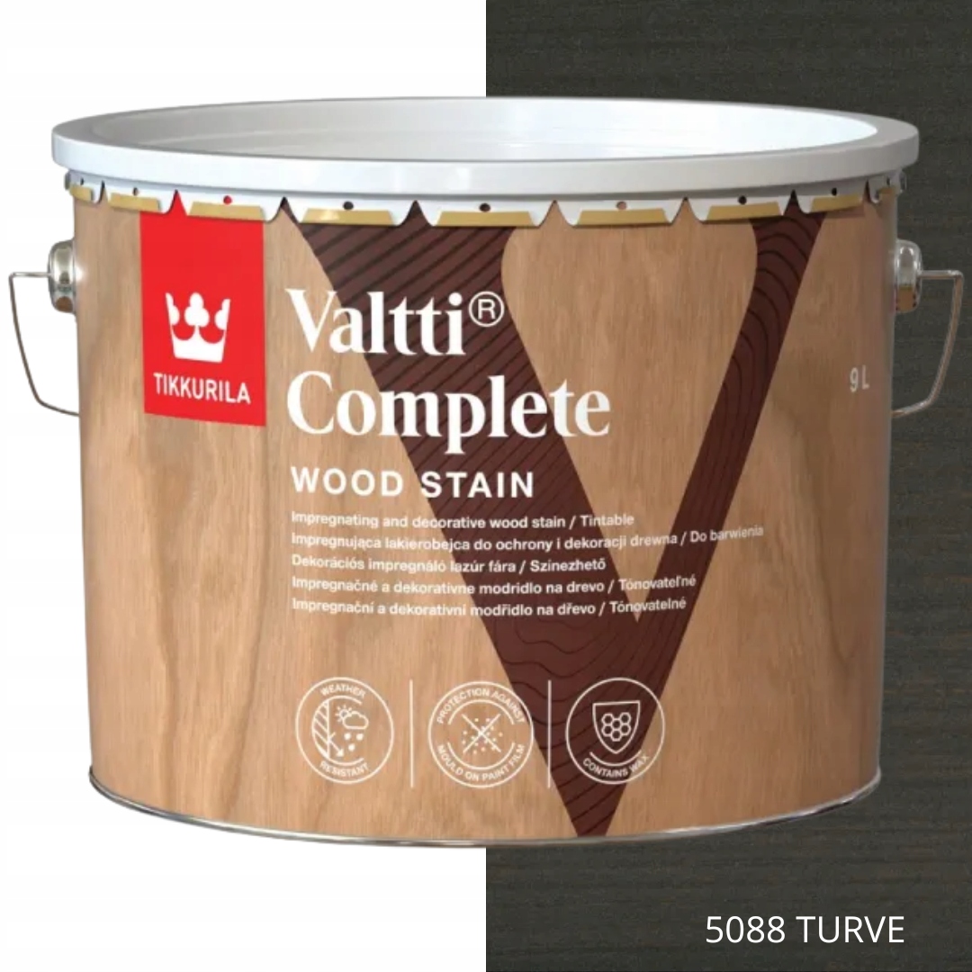 Tikkurila Lakierobejca Valtti Complete 9L Kolor 5088 Turve