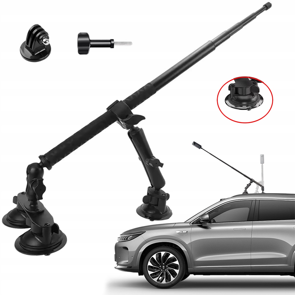 Držiak Na Kameru Do Auta 112 cm Palica Regulácia Prísavky Pre Dji