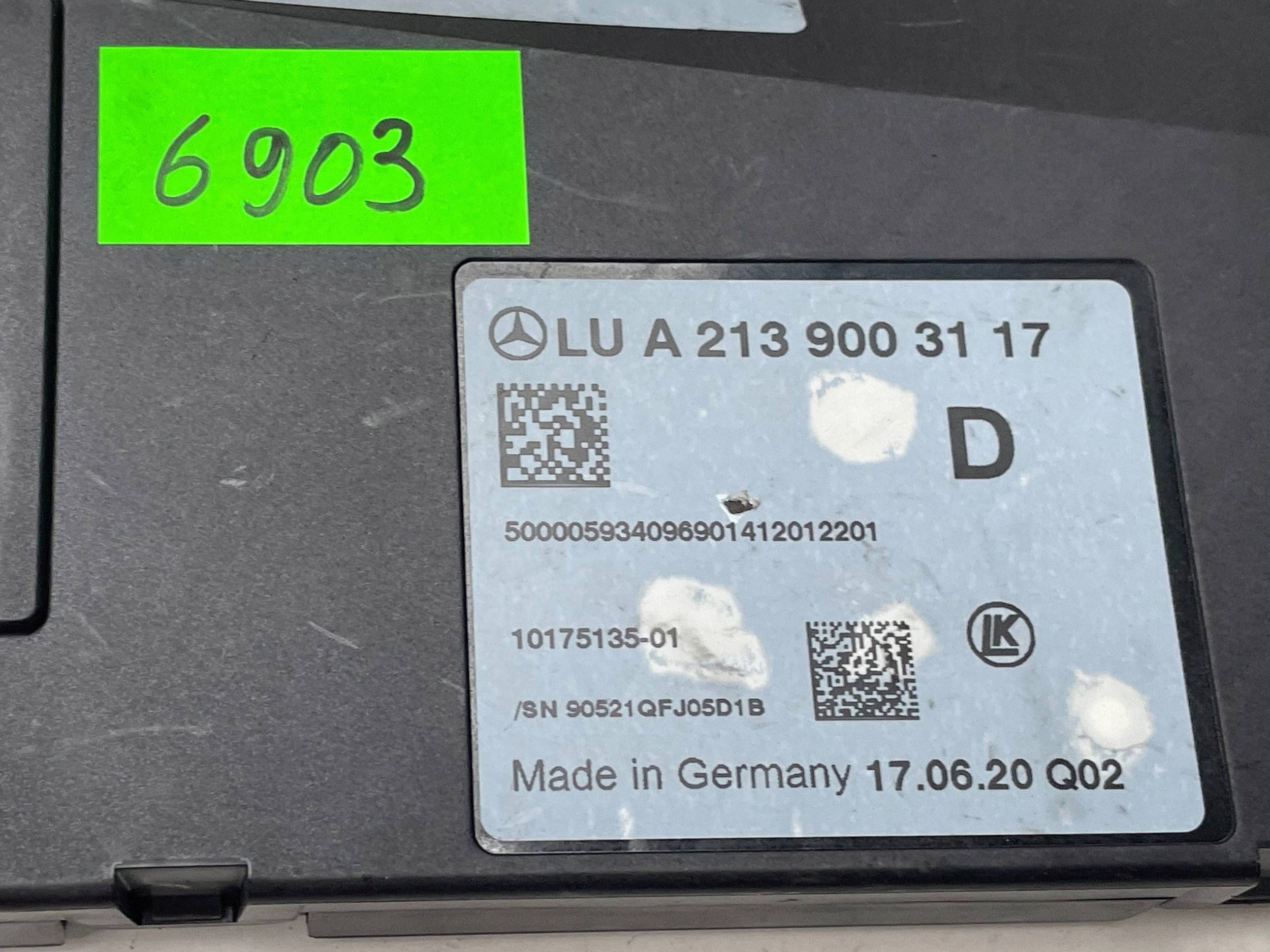 MERCEDES E W213 W238 module control unit ZAPLONU A2139003117 !J