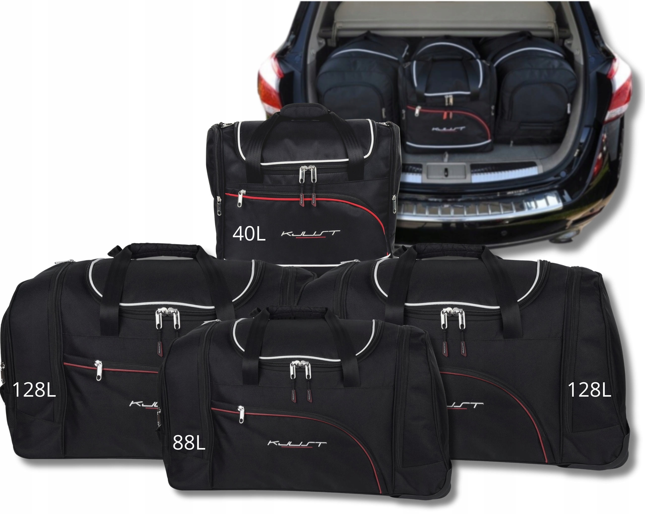 Sada tašiek Komplet Kjust do kufra Nissan Murano 2008-2015 4 ks