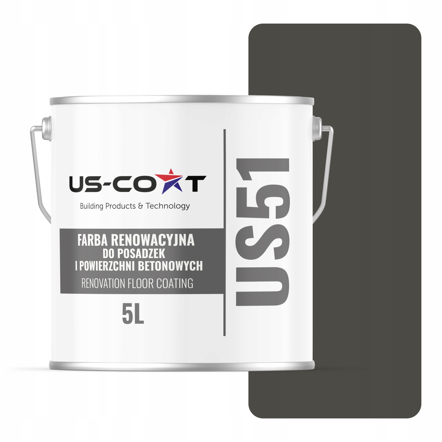 Farba Na Renováciu Betónových Podláh Garáže Šedá Tmavá RAL7022 Polomatná 5 L